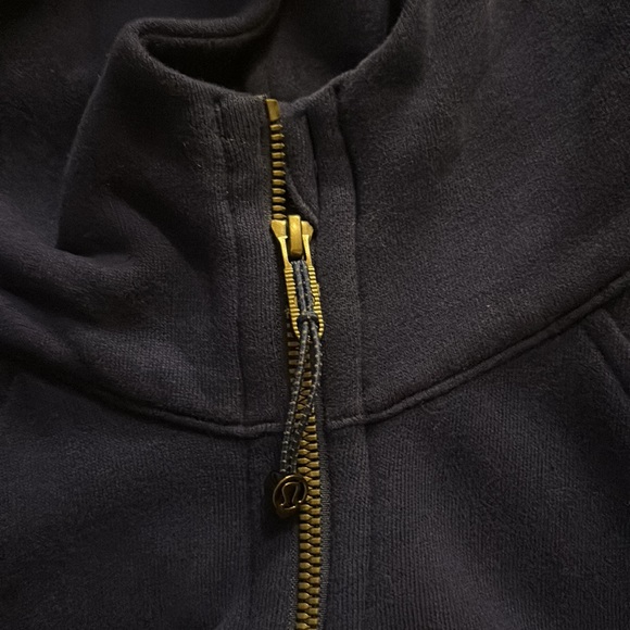Blue Cropped Lululemon Scuba Zip Up Hoodie - Picture 5 of 5